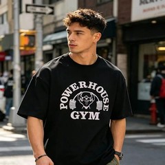 Men T-shirts Fitness Bodybuilding Cotton Shirt Oversized Rag Gym Sport Muscle.
