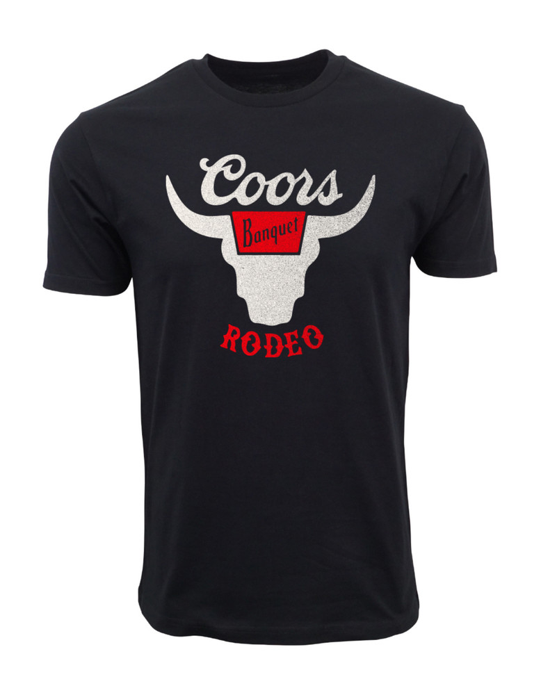 COORS BANQUET RODEO OFFICIAL DISTRESS VINTAGE LOGO LICENSE GRAHIC T SHIRT