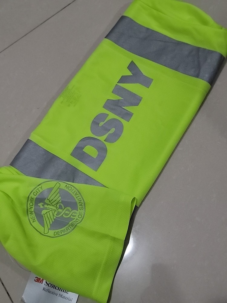 VTG DSNY NYC SANITATION NEW YORK CITY WORK SAFETY SHIRT VEST UNIFORM MTA NYPD