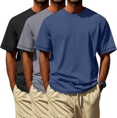 BILLIONHATS 24 Pack Mens Cotton Short Sleeve Lightweight T-Shirts (Small)