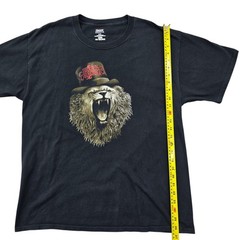 Vintage Hanes Beefy-T L Black Bear Graphic Tee Men’s Cotton Crew neck