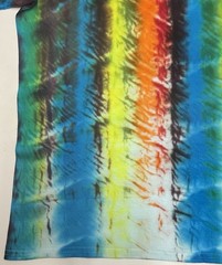 Artisan Handmade Tie Dye Adult T-Shirt Size Large Unique Rainbow Design Tee NEW
