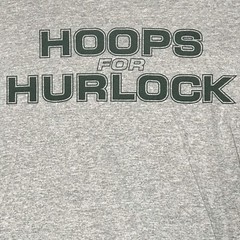 Hoops For Hurlock Shirt Adult Small Gray Graphic Tee Lightweight Gildan Mens
