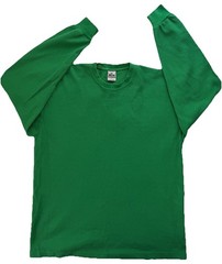 John Son Long Sleeve Thermal Shirt Green Waffle Knit Heavyweight Mens 2XL Cotton