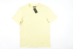 ALFANI GEO TEXTURED YELLOW SMALL SOFT PATTERN TEE TSHIRT MENS NWT NEW