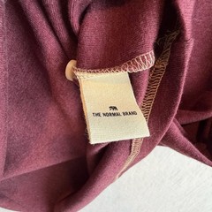 The Normal Brand Puremeso Two Button Henley in Wine