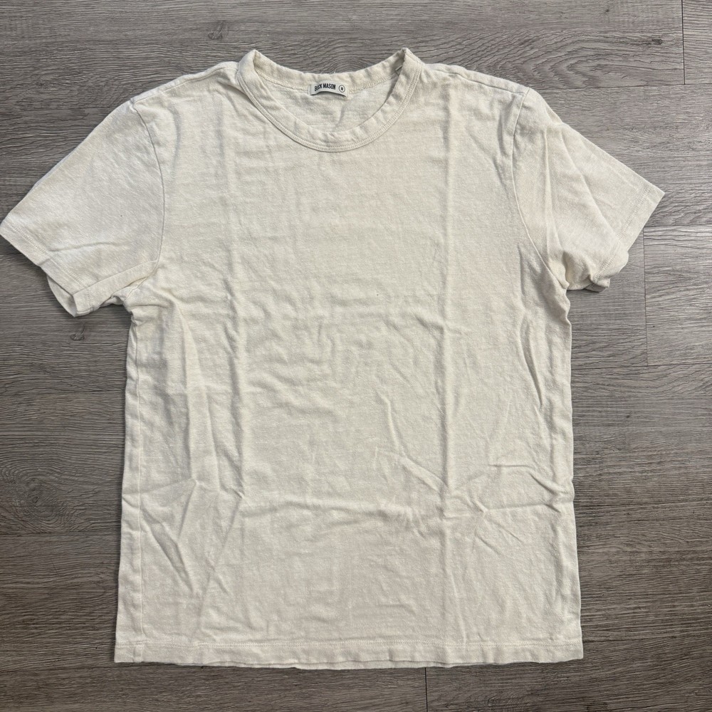Buck Mason Yuma Hemp Cotton T-Shirt Mens Medium Quiet Luxury Straight Hem Tee