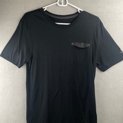 Nike Men Athletic Cut Layered Hem T-Shirt Black Charcoal Athleisure 746425-010 M