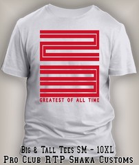 23 Greatest of All Time Barcode Men Graphic Pro Club Shaka Tee Shirt Big Tall Sm