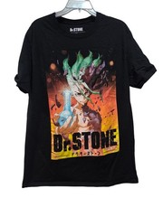 DR. STONE Senku Ishigami Anime Black T-Shirt Men’s Size Large GUC