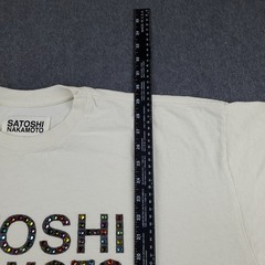 Satoshi Nakamoto STUDDED LOGO Jewels Distressed Oversized T-Shirt Men’s XL Beige