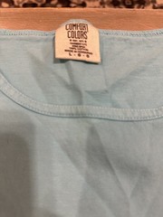 Comfort Colors Blue Sleeveless Cotton Racerback Tank Top Men’s Size Large