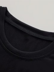 Unisex Crew Neck Casual T-Shirt Comfortable Stretch Fabric Summer Wear❀