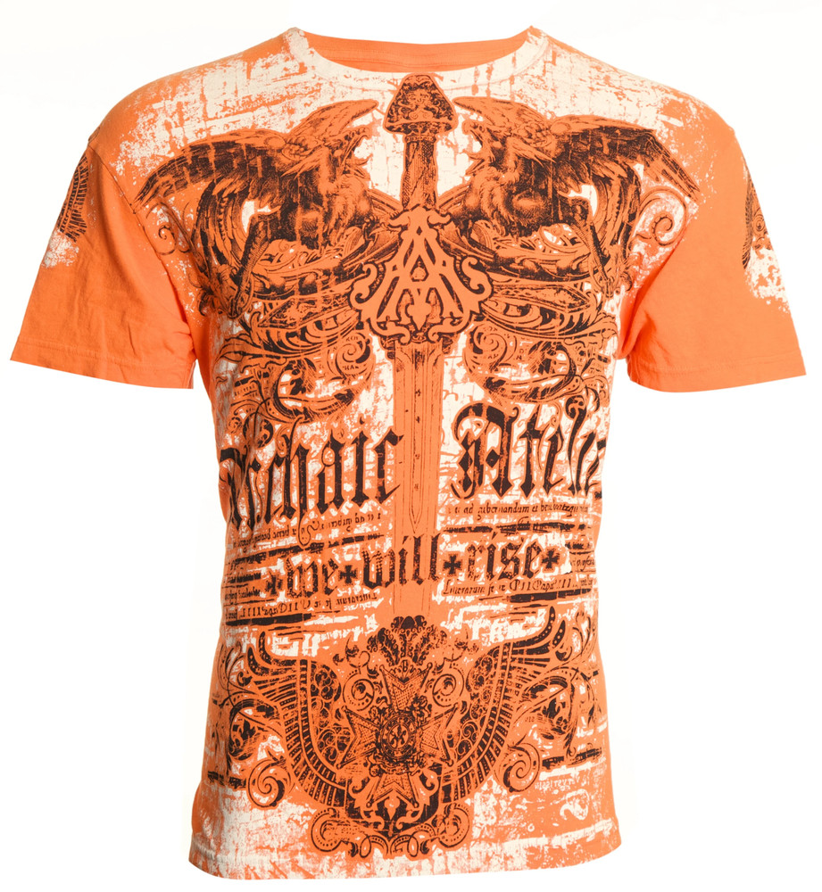 Archaic by Affliction Men’s T-Shirt Parallel Wings Cross Biker