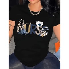 Women’s Nurse Graphic T-Shirt – Professional Healthcare Crewneck Tee