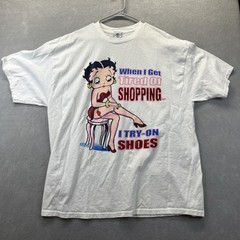 Betty Boop T Shirt Size 2XL 18-20 Made In USA Y2K When I Get Tired of Shopping