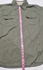 Wrangler Authentic Men’s Large Olive Green Long Sleeve Button Up Utility Shirt