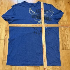 Men’s Y2k American Eagle Big Logo Blue Shirt Size M Medium 2000s Art Casual Euc