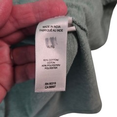 Lucky Brand Mens XL Heather Green Short Sleeve Henley Shirt Cotton Blend RN80318
