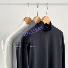 Winter Half-high Collar T Shirt for Men Fashion Long Sleeve T Shirts Men