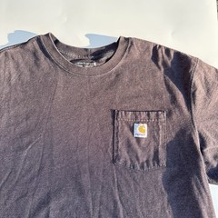 Carhartt K87 Men’s T-shirt Maroon Brown XL Short Sleeve 100% Cotton Loose Fit