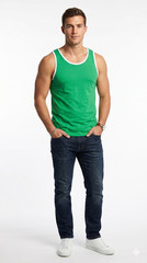 GreenWithYellow, GreenWithWhite, RedWithYellow, White W/BlackTank top- 3 for $20