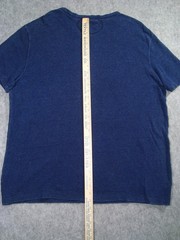 Polo Ralph Lauren Henley Shirt Mens 2XL Indigo Blue Wash Short Sleeve Cotton