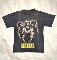 Nirvana 90s Vintage Doubled Sided Band Tee Grunge Medium M