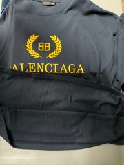 Balenciaga BB Laurel Logo Oversized T-Shirt Navy Blue