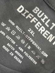 Built Different Tall Mens Short Sleeve Crew Neck T-Shirt Carbon Size 2XL