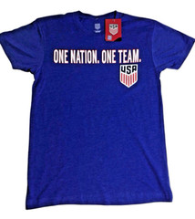 united States Soccer Federation USA Short Sleeve Slogan T-Shirt USSF269CT Size S