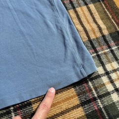 Vintage 90s Polo Ralph Lauren V Neck T Shirt Blue Mens XL Made In USA Old Money