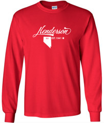 Henderson Nevada State T-Shirt Long Sleeve Graphic Tee Unisex apparel Text logo