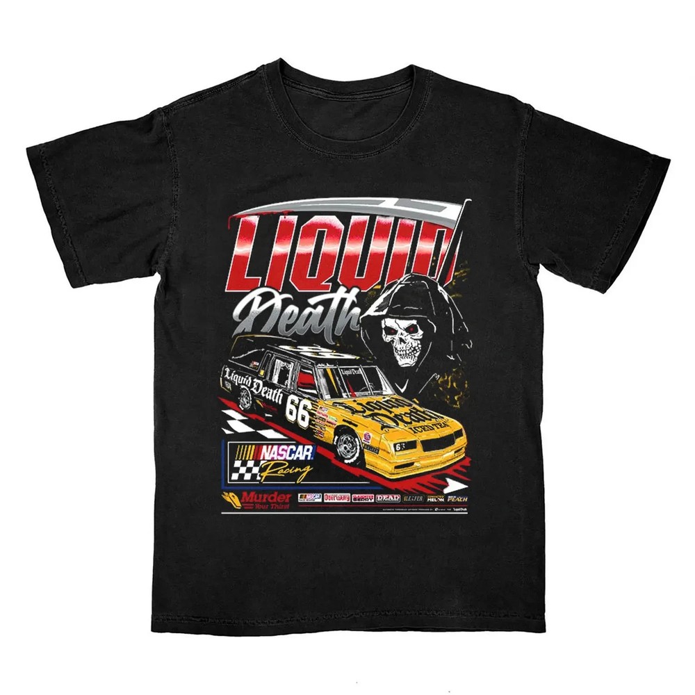 NASCAR x Liquid Death Thirst Hearse Tri-Blend Classic Soft Cotton Crewneck TShir