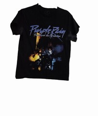 The Prince Estate Official & Approved Mens Black Cotton T-Shirt Purple Rain S