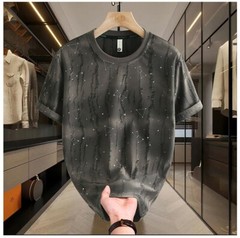 Men Luxury Fashion Trendy Star Ripped Hole Casual Summer Streetwear T-Shirt