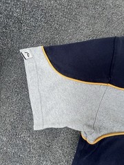 Rusty Men’s M Navy/Gray/Yellow Colorblock Logo Crew Neck Short Sleeve T-Shirt
