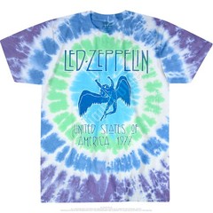 Led Zeppelin Ramble On Tie-Dye T-Shirt Liquid Blue