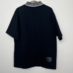 WE11DONE High Neck Logo 1/2 T-Shirt Mens Black Short Sleeve Graphic Logo XS