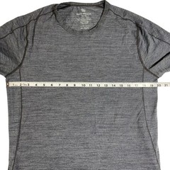 Mack Weldon Mens Medium Long Sleeve Crew Neck Shirt Heather Grey Performance