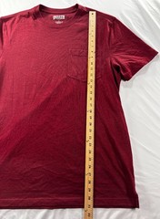 Duluth Trading Co Longtail T-Shirt Mens Sz Large Short Sleeve Red Pocket Tee