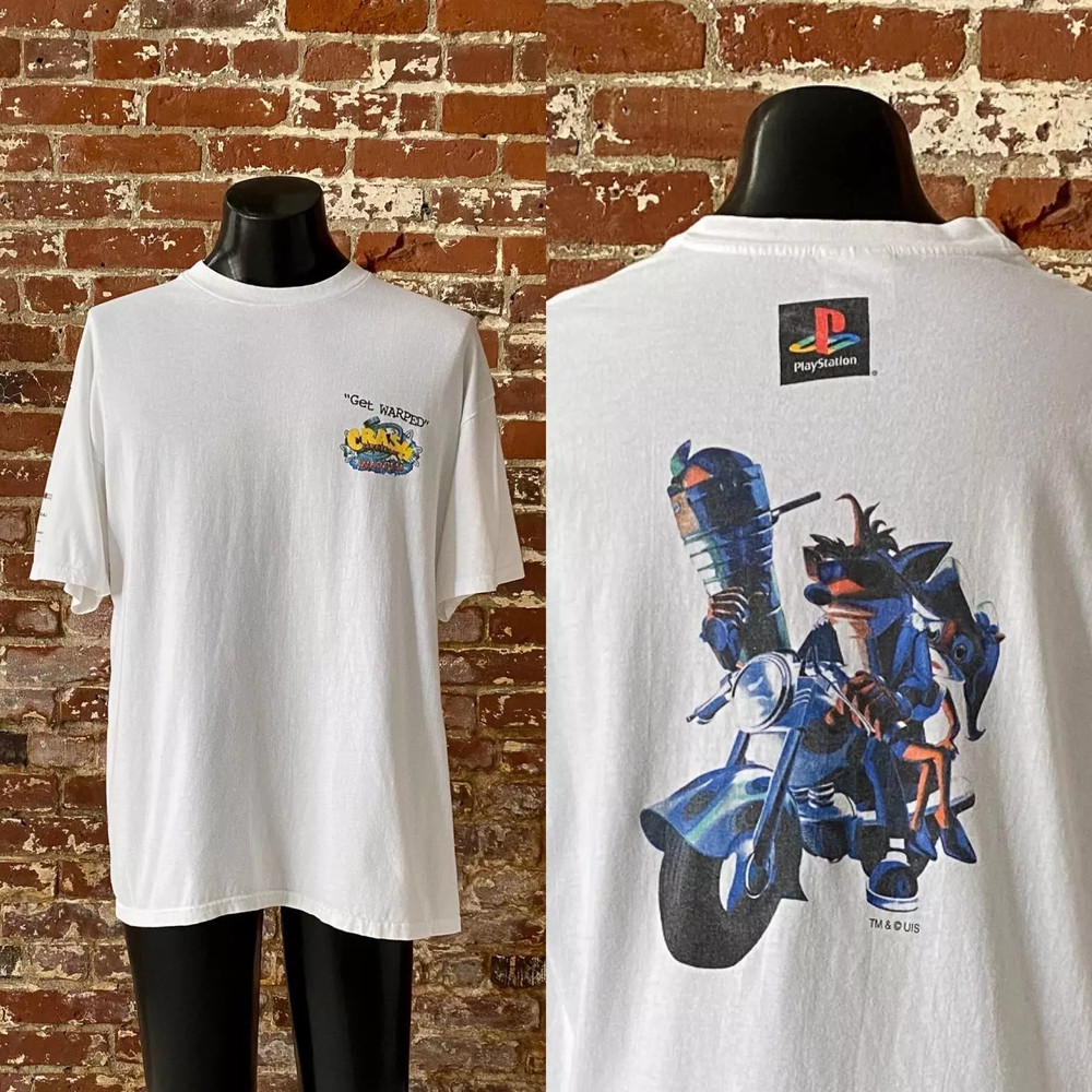 90s Crash Bandicoot Warped Video Game Promo T-Shirt