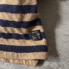 Diesel 00s Striped Henry Neck T-Shirt Short Sleeve Grunge Japan