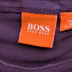 Boss Hugo Boss Outlaw Chic Punk Rhinestone T-Shirt Mens Purple LS Crew Neck M