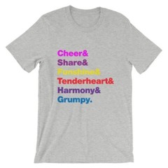 Care Bears T-Shirt. Yellow Black White Gray or Red Premium Cartoon Tee. Comfy!
