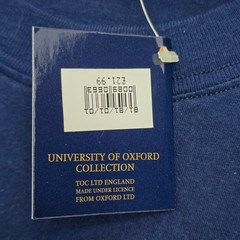 University of Oxford Collection Mens Navy Blue Crest Graphic T-Shirt New L