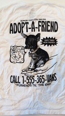 Vans “Adopt-a-Friend” Unique Animal Shelter T-shirt Adult Small 100% Cotton NWOT