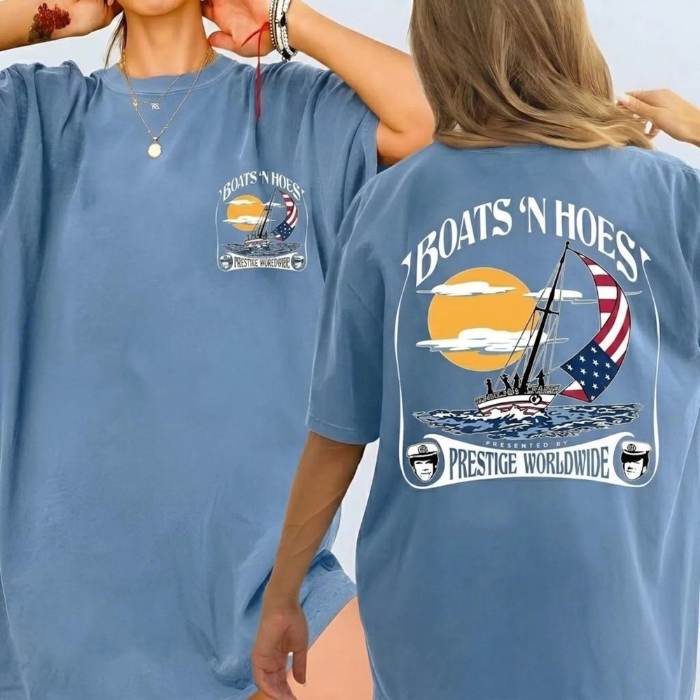 Boats and Hoes Shirt, Prestige Worldwide Tee, Nautical Nonsense T-Shirt