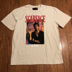 Reason X Scarface Tony Montana T Shirt Men’s Size XL Cigar Off White Sand Rare
