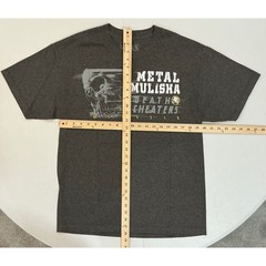Metal Mulisha Death Cheaters Skull Moto Skater T-Shirt Mens L Charcoal Gray